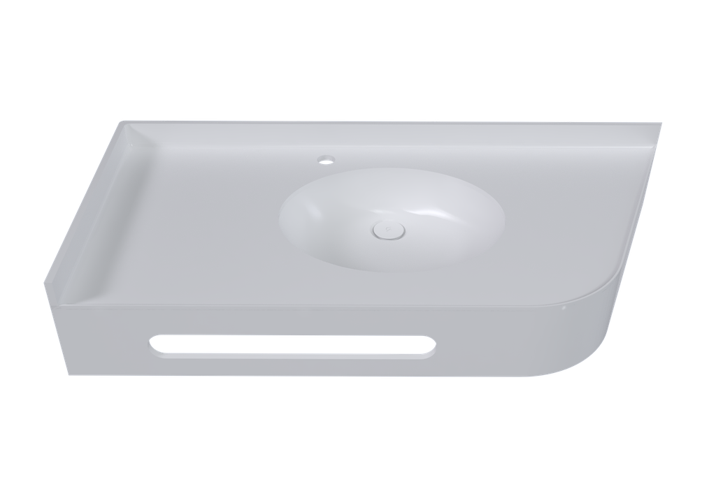 Plan vasque MX1050 en angle et PMR