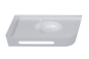 Plan vasque MX1050 en angle et PMR