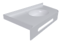 Plan vasque MX1050 en angle et PMR