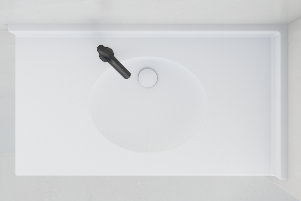 Plan Vasque d'angle NOVO monobloc PMR