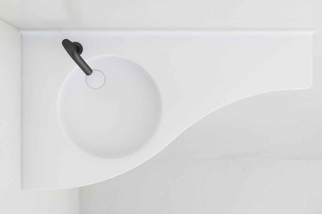 Plan vasque GOTA en angle et PMR