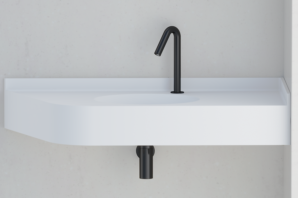 Plan vasque MX1050 en angle et PMR