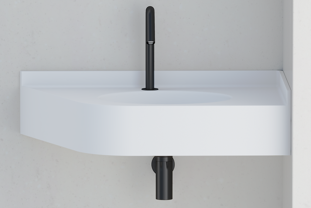 Plan vasque monobloc PMR en angle MX790 (MRA33)