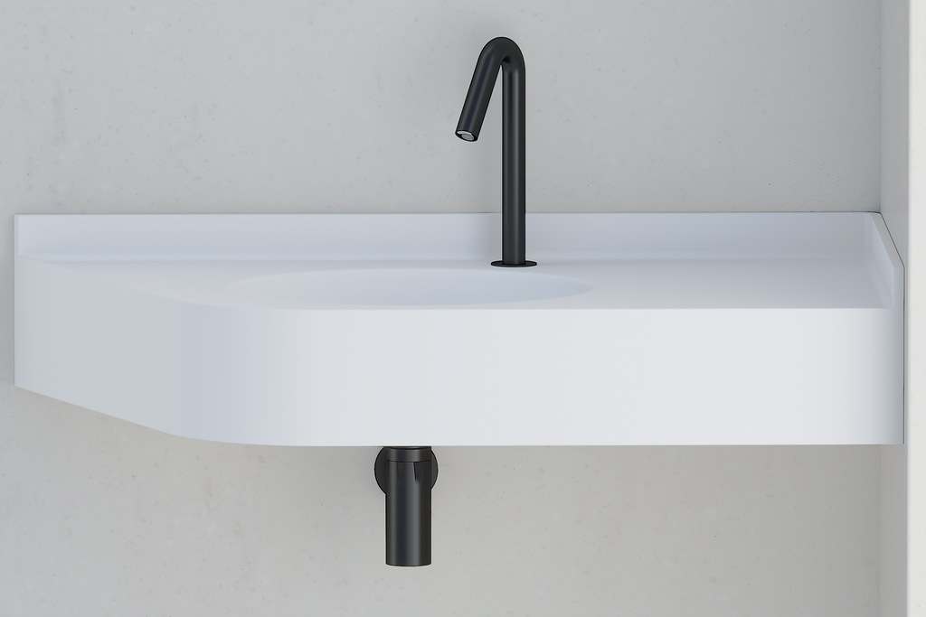 Plan vasque monobloc PMR en angle MX950