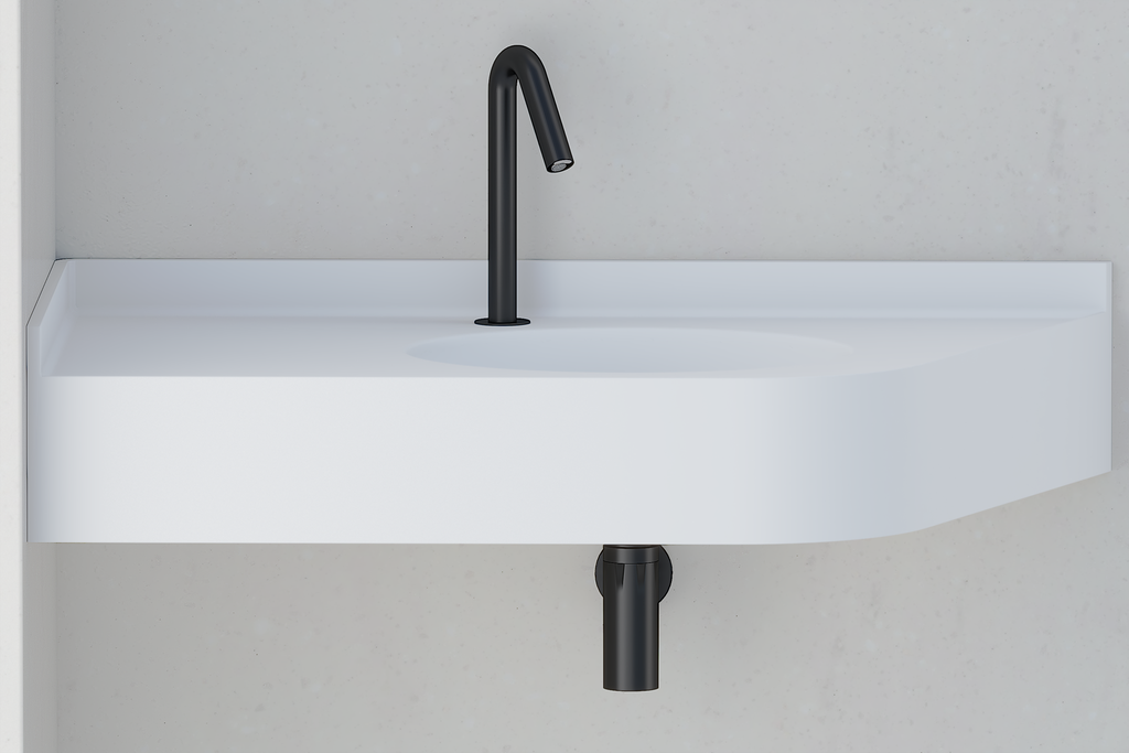 Plan vasque monobloc PMR en angle MX950