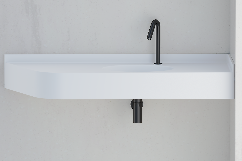 Plan vasque monobloc PMR en angle MX1260 (MRA34)