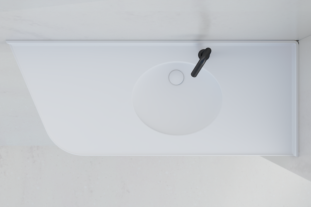 Plan vasque monobloc PMR en angle MX1260 (MRA34)