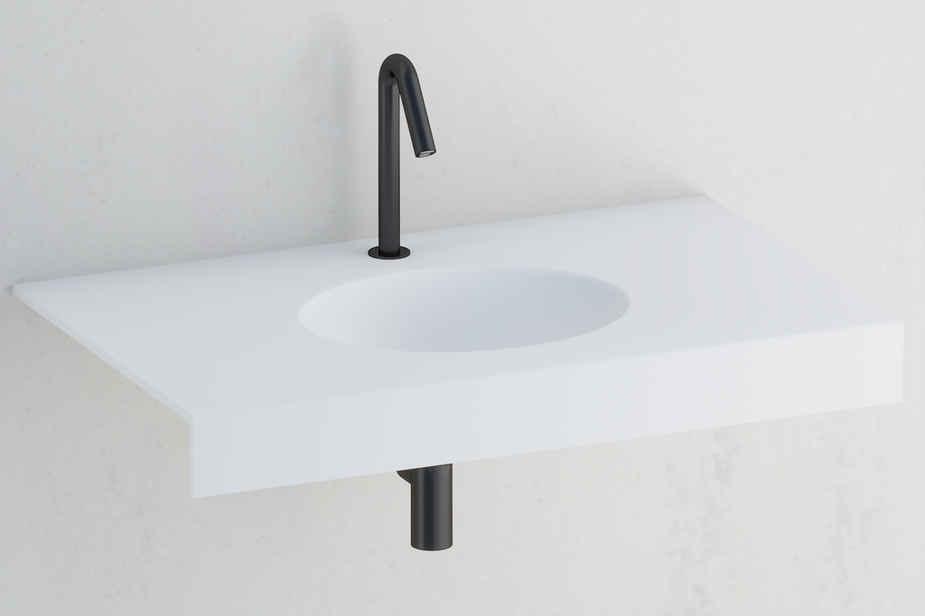 Plan vasque monobloc PMR en niche MAG900