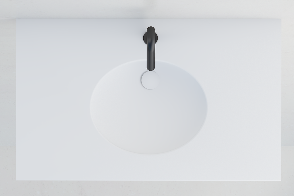 Plan vasque monobloc PMR en niche MAG900