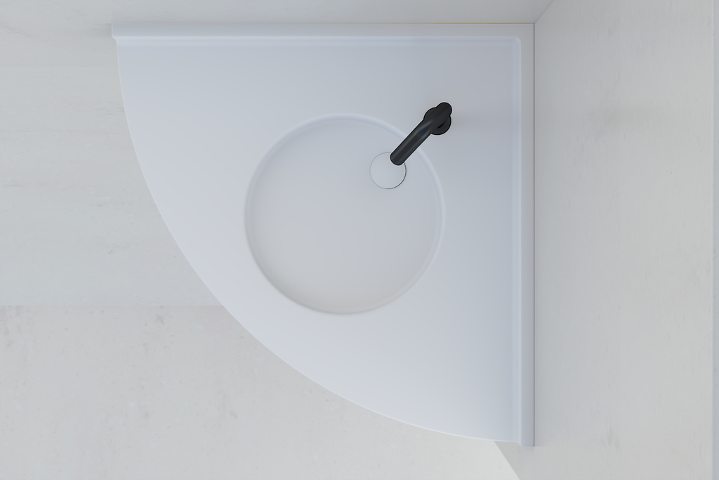 Plan vasque en angle PMR OMA745