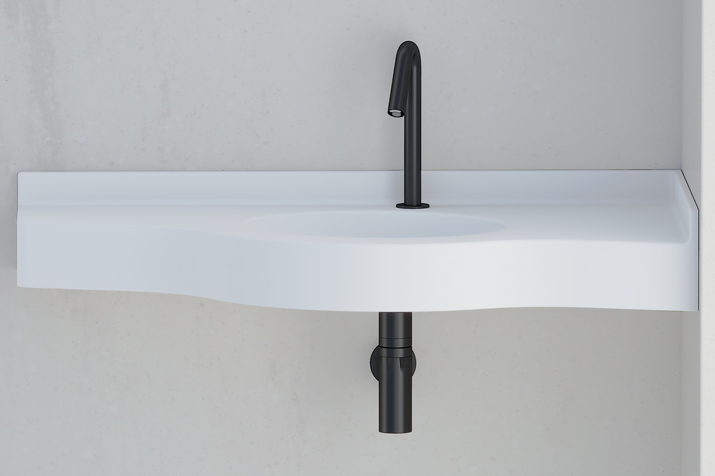 Plan Vasque d'angle ALMO monobloc PMR