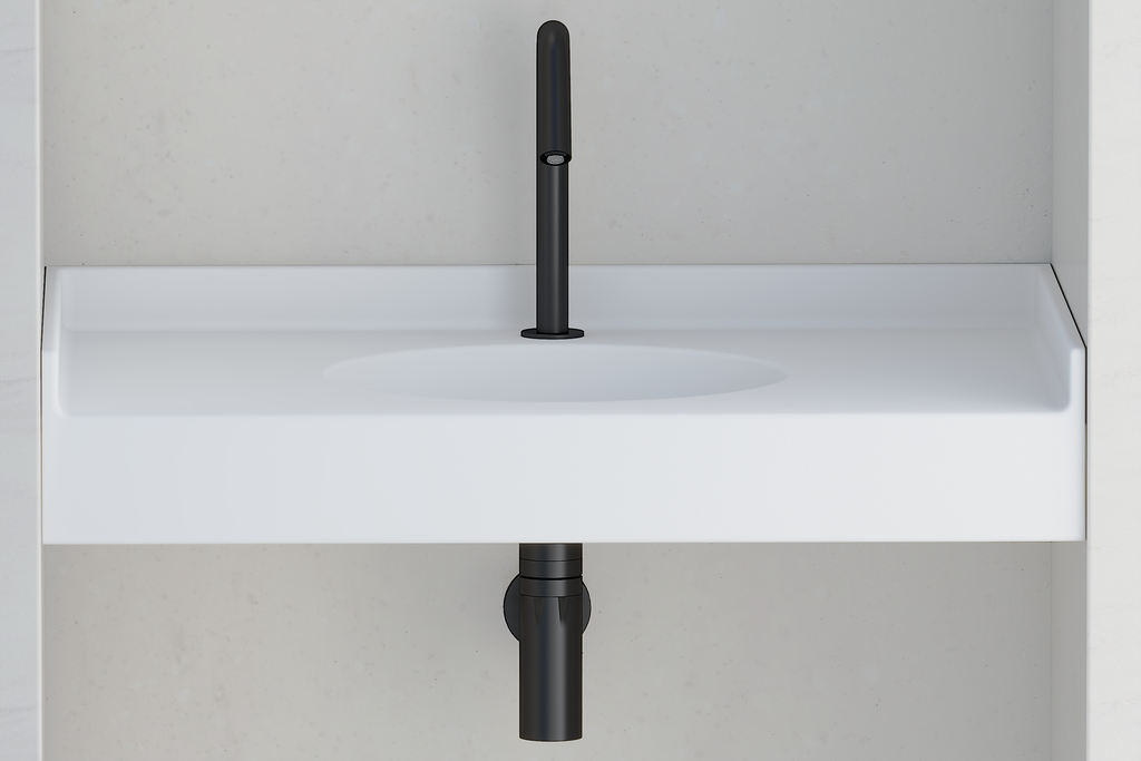 Plan vasque monobloc PMR en niche BOL800