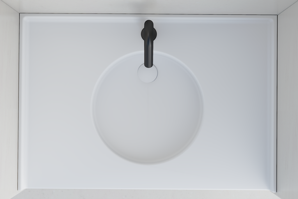 Plan vasque monobloc PMR en niche BOL800