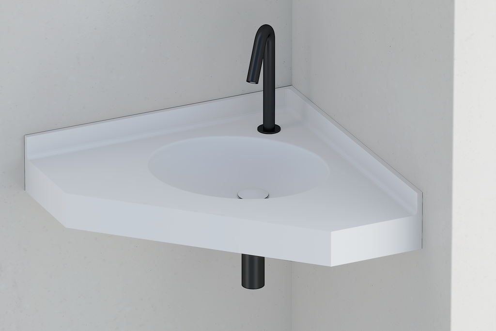 Plan vasque en angle PMR SOPP