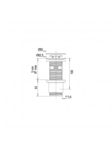 Bonde de lavabo universelle en ABS