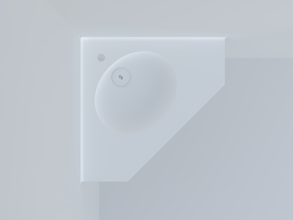Plan vasque en angle PMR SOPP