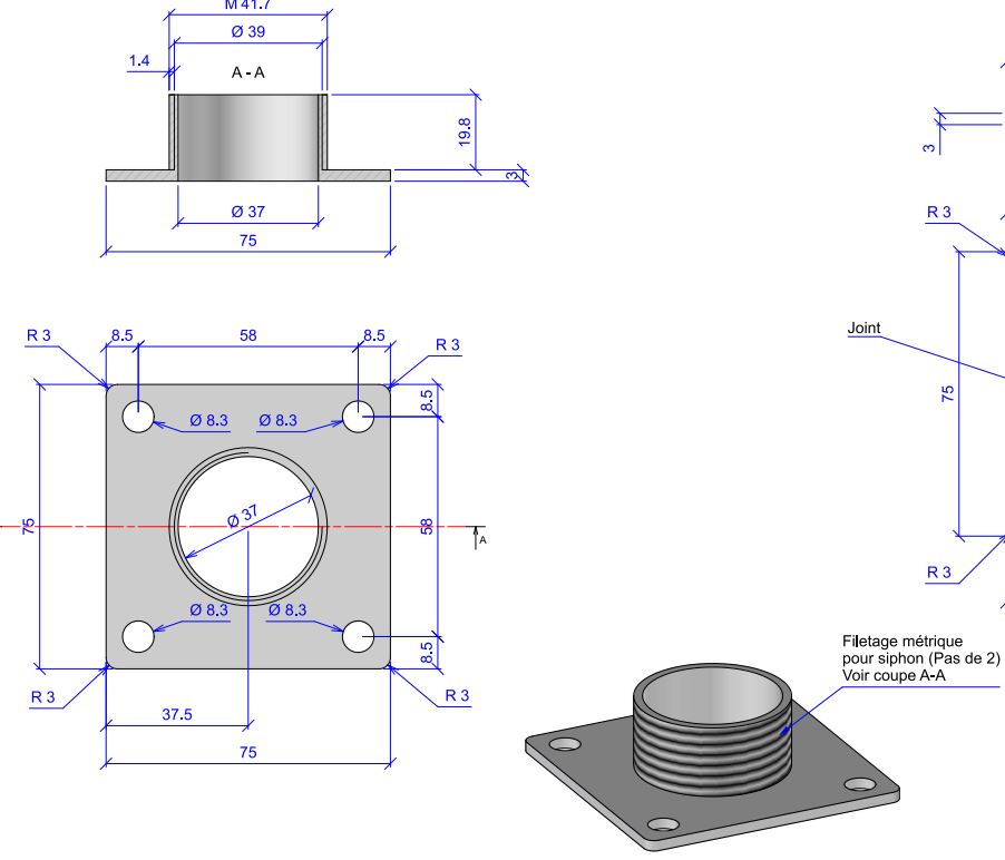 Platine fixation bonde ULTRA