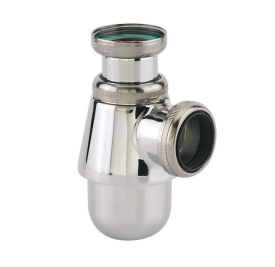 Siphon de lavabo laiton chromé