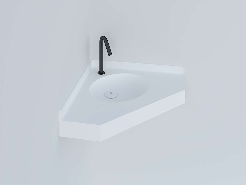 Plan vasque en angle PMR SOPP