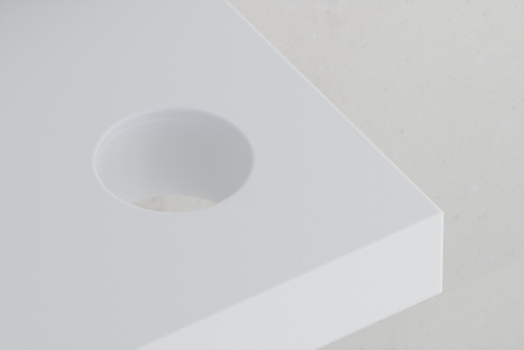 Chute poubelle diamètre 150 mm en Solid Surface