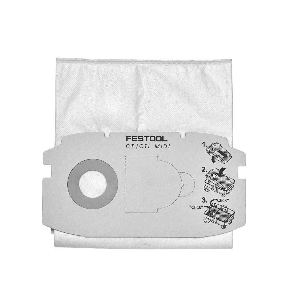 Sac filtre Aspirateur CT36 - Boîte de 5 - Réf Festool : 496186