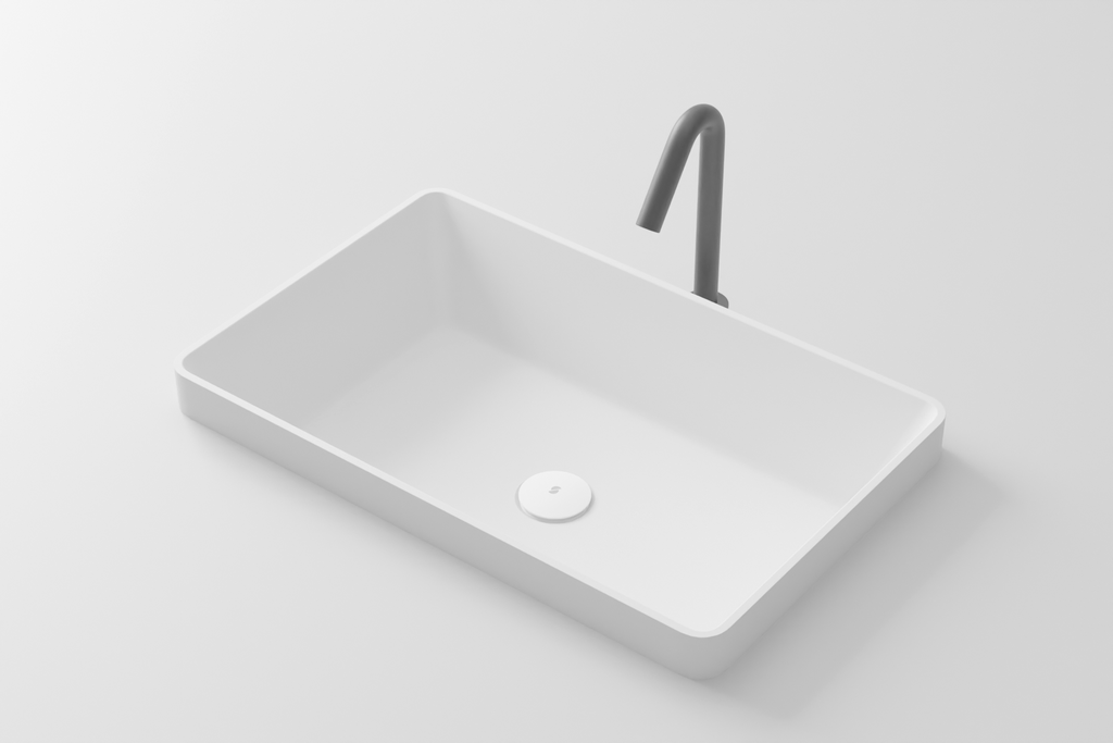 Vasque à poser semi-encastrée rectangle MIMOSA RE-580
