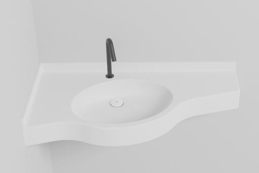 Plan Vasque d'angle ALMO monobloc PMR