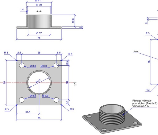 [PLATINE] Platine fixation bonde ULTRA