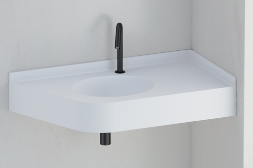 Plan vasque monobloc PMR en angle MX950