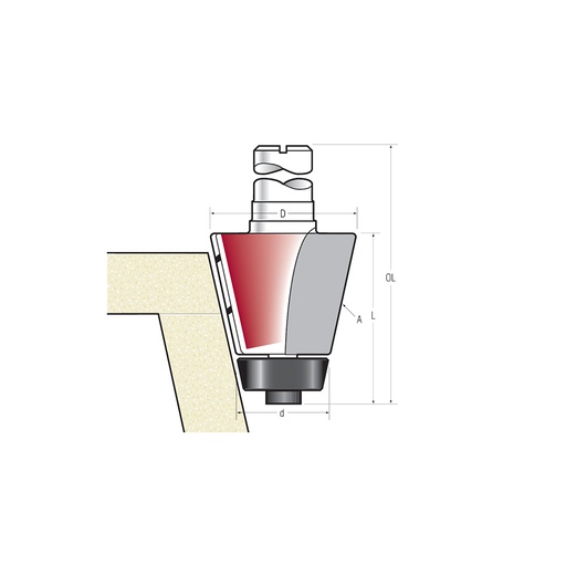 [FCH121-11] Fraise à chanfreiner 11°