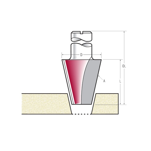 [FO901.23.12] Fraise à onglet pour Solid Surface - 23 °