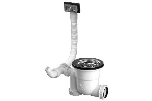 [COM024] Bonde + siphon EDGE 1 cuve VIM1C INOX -COM024 5t0p1