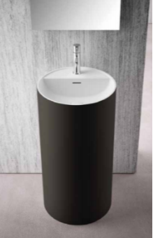 [C01000D] Lavabo colonne en Solid Surface Ø440 mm